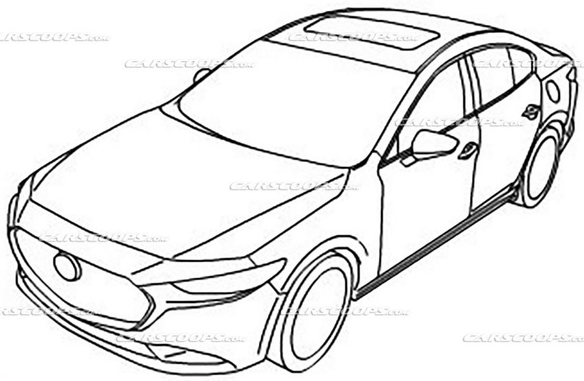 Berita, Ilustrasi All New Mazda 3 SkyActiv-X sisi depan: Ini Dia Ilustrasi Eksterior Dan Interor Mazda 3 2019