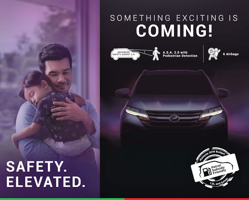 Berita, Teaser Perodua Terios: Daihatsu Terios Versi Perodua Dapatkan Pedestrian Detection