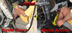 kondisi pasca kecelakaan Honda Accord vs Toyota Camry