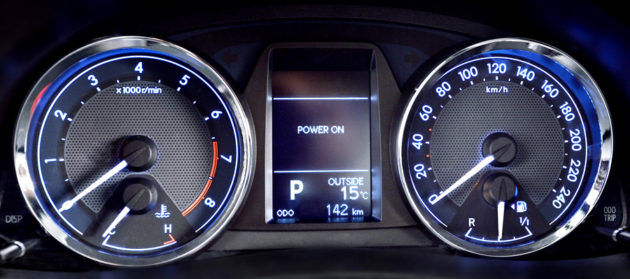 New Toyota Corolla speedometer