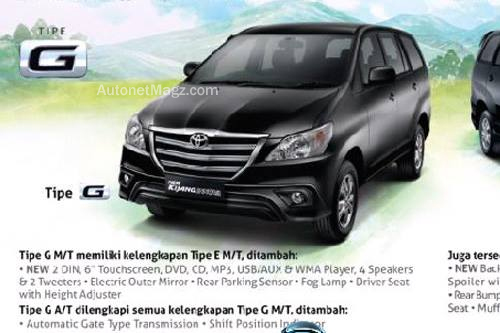 Mobil Baru, Toyota_New_Kijang_Innova_Tipe_G: Brosur New Kijang Innova Facelift 2013 Bocor Lagi