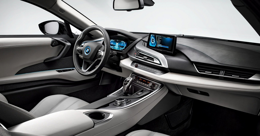 BMW, BMW i8 dashboard: BMW i8 Electric : Generasi Baru Mobil Sport BMW