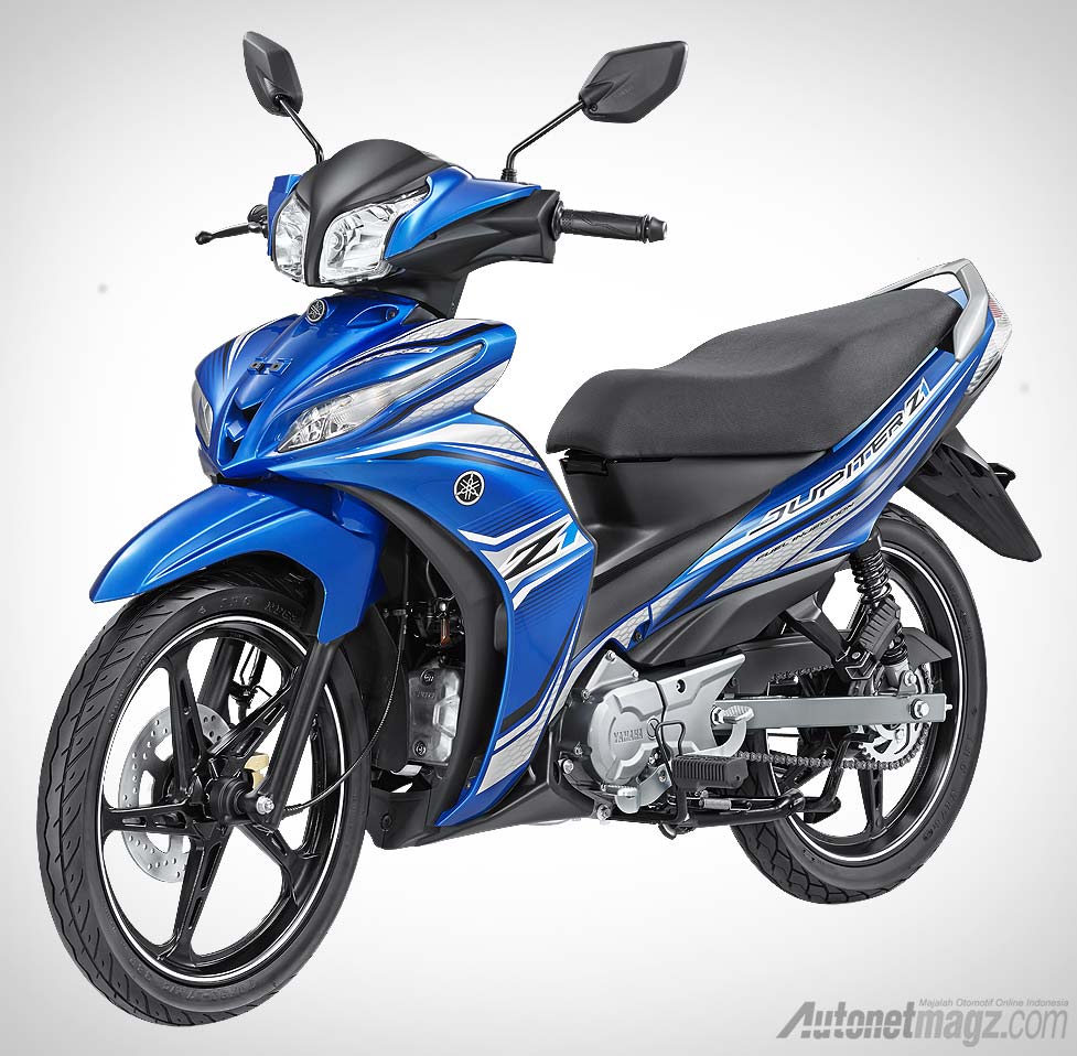 Yamaha, Yamaha New Jupiter Z1 warna sporty blue: 2 Pilihan Gaya Pada Warna dan Striping Baru Yamaha New Jupiter Z1