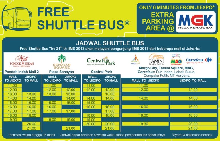 Jadwal Shuttle Bus IIMS 2013 | AutonetMagz :: Review Mobil Dan Motor ...