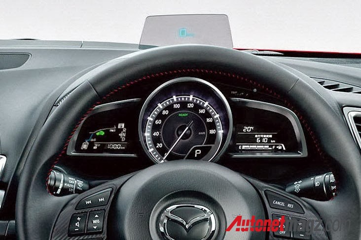 International, Mazda 3 Hybrid speedometer: Mazda 3 Hybrid Hadir di Jepang Dengan Nama Mazda Axela Hybrid