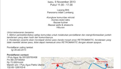 Retromantic 4 : Kopdarnya Maniak Mobil Retro Akan Digelar Awal November Retromantic 4 : Kopdarnya Maniak Mobil Retro Akan Digelar Awal November