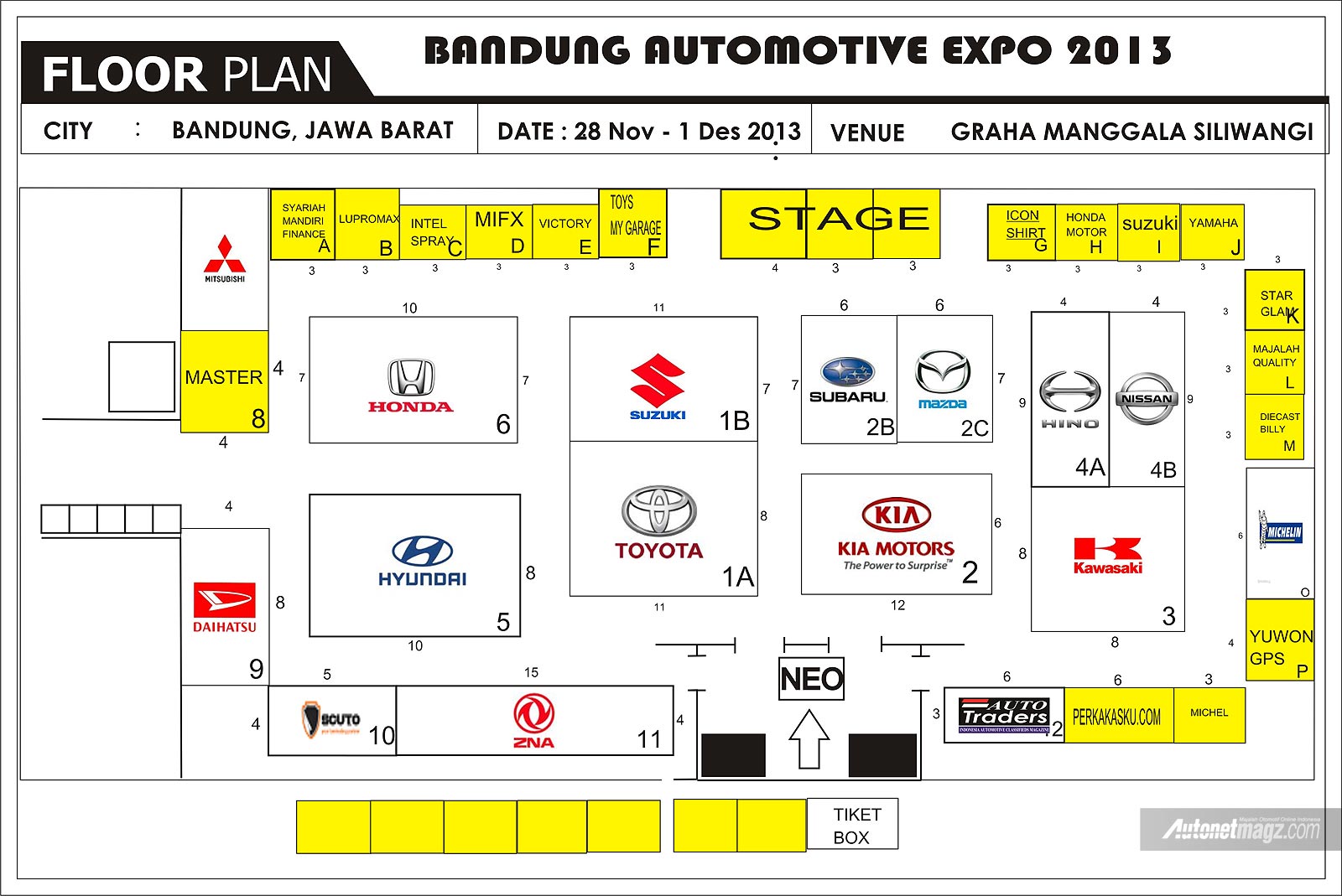 Nasional, Denah lokasi pameran Bandung Automotive Expo 2013: Hari Ini Bandung Automotive Expo 2013 Resmi Dibuka