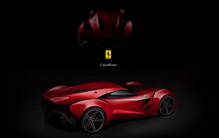 Ferrari, Ferrari CascoRosso Desktop Background: Kerennya Ferrari CascoRosso Concept