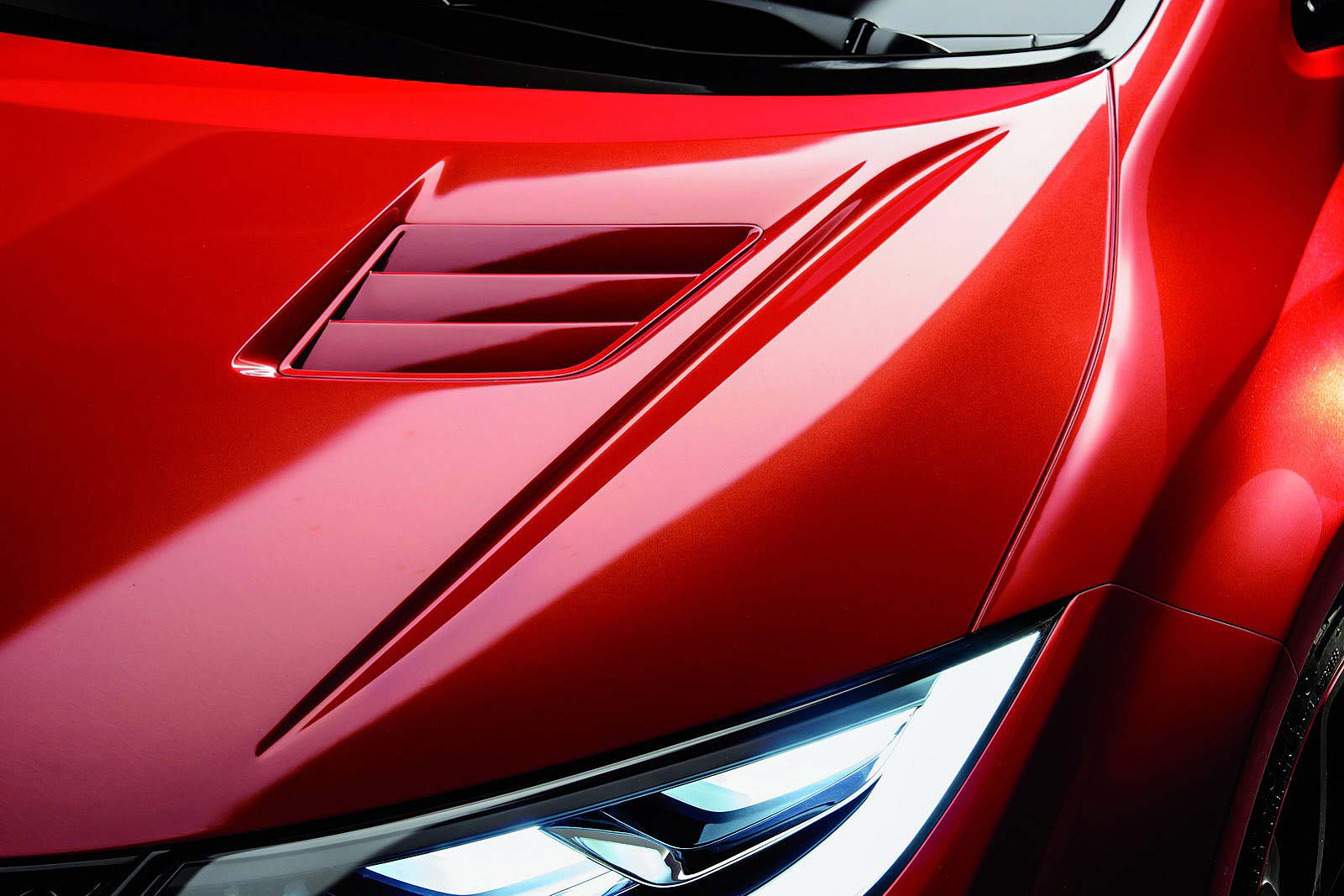 Geneva Motor Show 2014, Hood ventilation Honda Civic Type R Concept 2015: Honda New Civic Type R Concept : Mobil spek Racing untuk Jalan Raya! [Galeri foto & video]