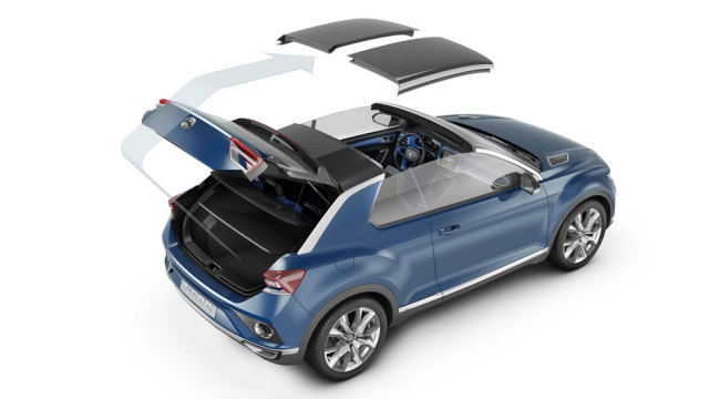Geneva Motor Show 2014, Mekanisme_buka_atap_VW_T-ROC: VW T-ROC 2 Pintu Untuk Menghadang Nissan Juke