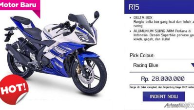 Harga Yamaha R15 Mulai 28 Juta Rupiah OTR Harga Yamaha R15 Mulai 28 Juta Rupiah OTR