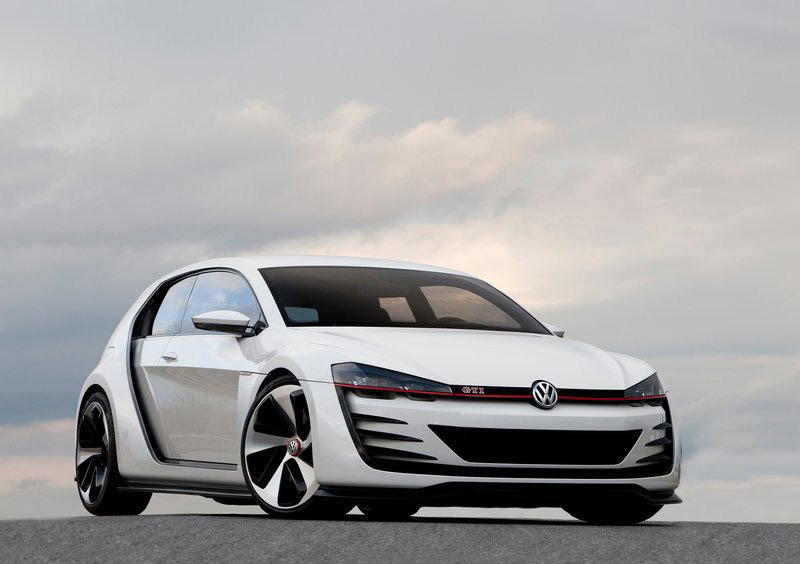Berita, Volkswagen Design Vision GTI tampak depan: Volkswagen Golf R400 Akan Masuk Jalur Produksi Massal