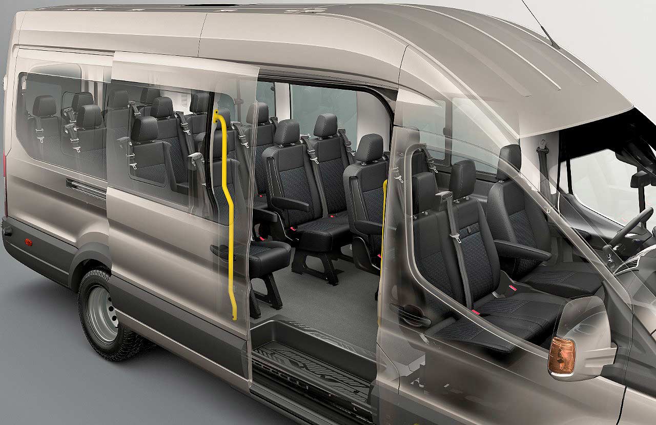 Ford, Ford Transit Minibus 2014: Airbag Tirai Terbesar dari Ford