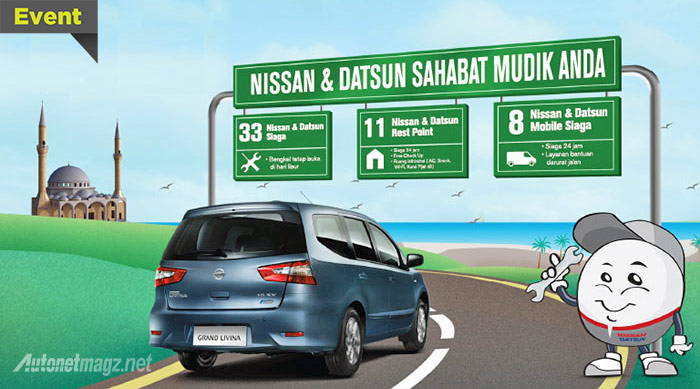 Event, Daftar posko mudik dan bengkel siaga Nissan Indonesia 2014: Nissan Bareng Datsun Buka Posko dan Bengkel Resmi di Sepanjang Jalur Mudik