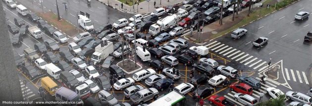 Russian worst traffic jam
