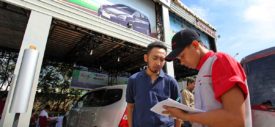 Posko mudik dan bengkel resmi Nissan Datsun di rest area tol Kanci Cirebon
