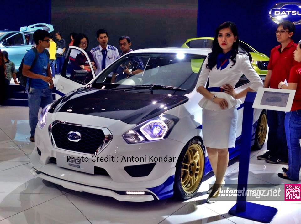 Berita, Datsun-GO-Panca-Modifikasi-Depan: Datsun Pajang GO Panca Modifikasi dan redi-GO di IIMS 2014