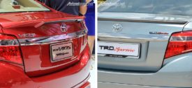 Rear lips spoiler belakang Vios TRD Sportivo versi lokal Indonesia dan luar Malaysia