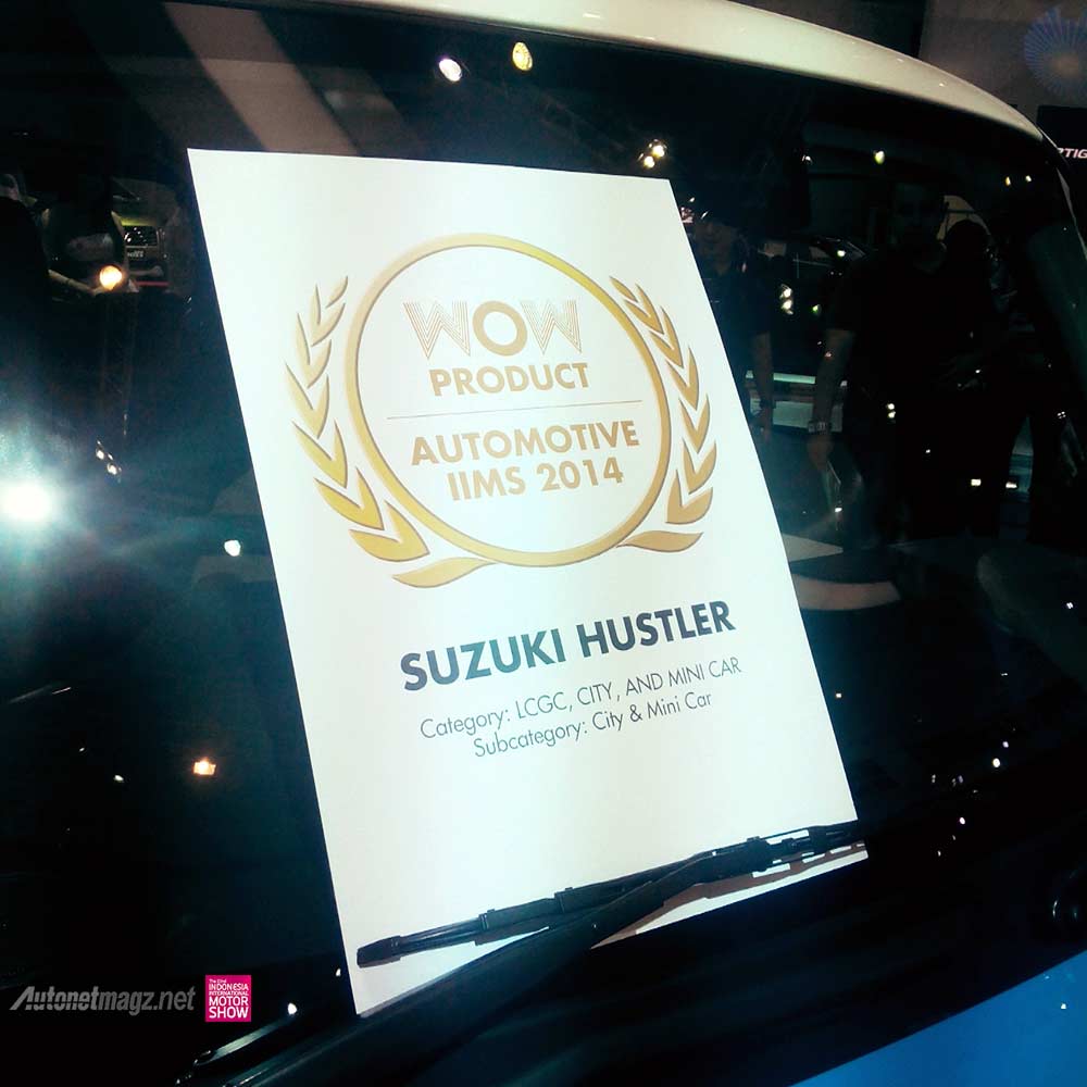 IIMS 2014, Majalah WOW berikan penghargaan kepada Suzuki Hustler: Suzuki Hustler Raih Penghargaan WOW Product – Automotive di IIMS 2014