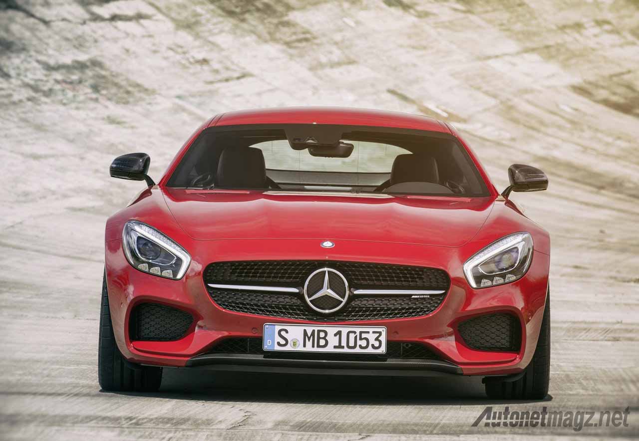 Berita, Mercedes Benz AMG GT Merah Tampak Depan: Mercedes-Benz AMG GT Hadir Menebar Ancaman
