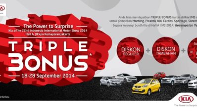 Dapatkan Triple Bonus Setiap Pembelian Mobil KIA di IIMS 2014 Dapatkan Triple Bonus Setiap Pembelian Mobil KIA di IIMS 2014