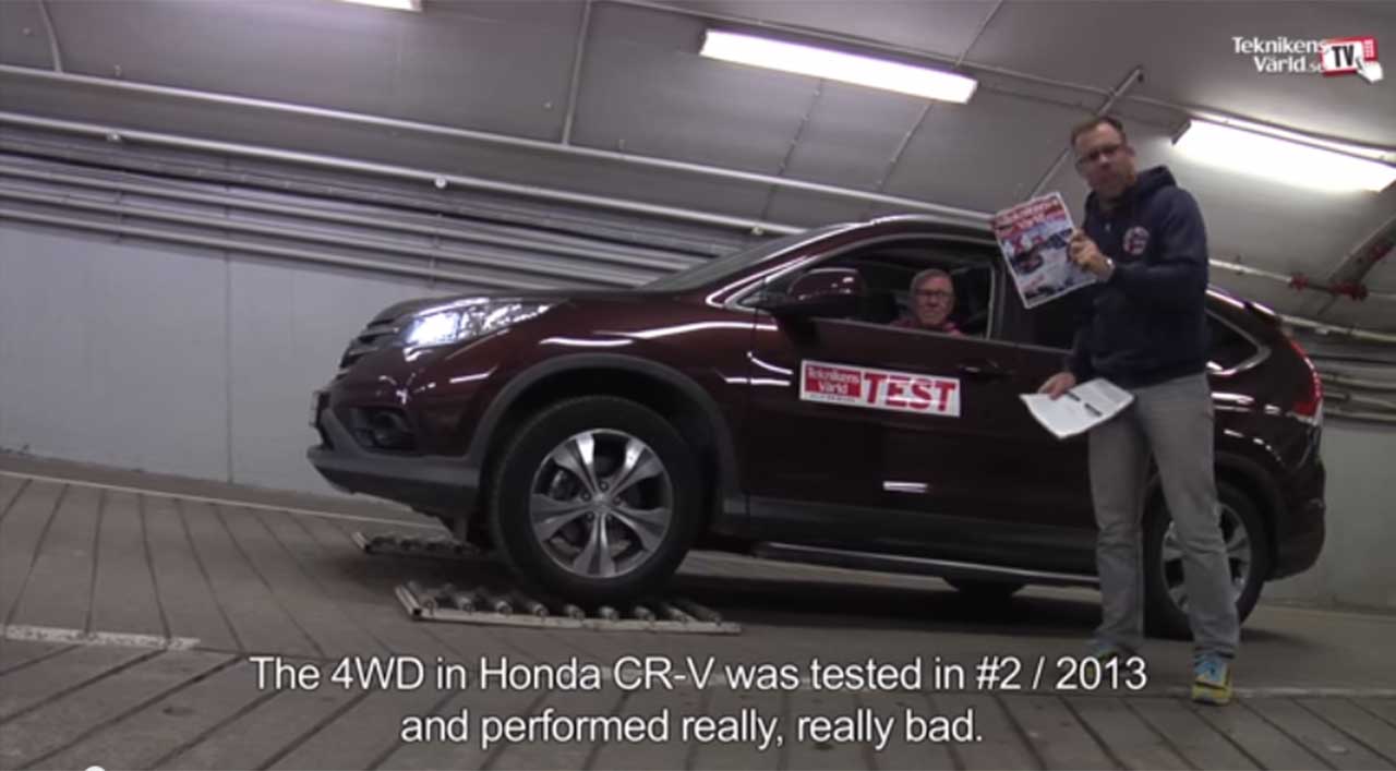 Honda, Honda-CRV-AWD-Test: Penggerak AWD Pada Honda CR-V Terbukti Tidak Berguna