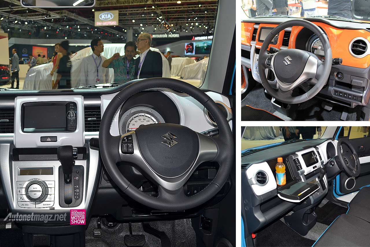 IIMS 2014, Interior dashboard two tone Suzuki Hustler: First Impression Review Suzuki Hustler 2014 [Galeri Foto]