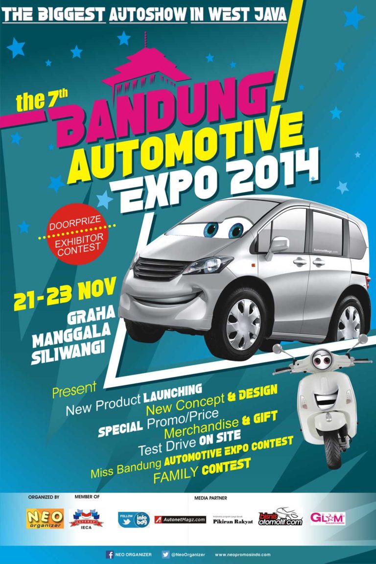 Desain poster Bandung Automotive Expo 2014 Indonesia pameran otomotif ...