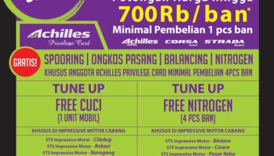 Promo November Ceria Achilles Kini Banyak Bonus dan Diskon!