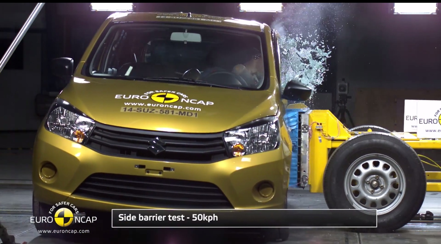 International, Suzuki Celerio Crash Test Side Barrier: Suzuki Celerio Versi Eropa Hanya Dapat 3 Bintang Euro NCAP