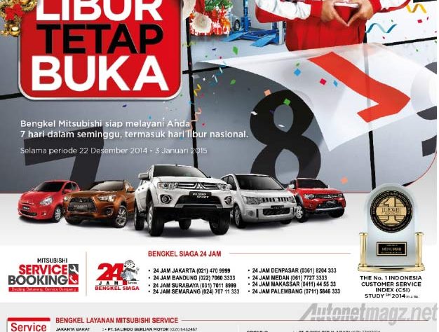 Bengkel Mitsubishi Tetap Buka Selama Libur Akhir Tahun Bengkel Mitsubishi Tetap Buka Selama Libur Akhir Tahun