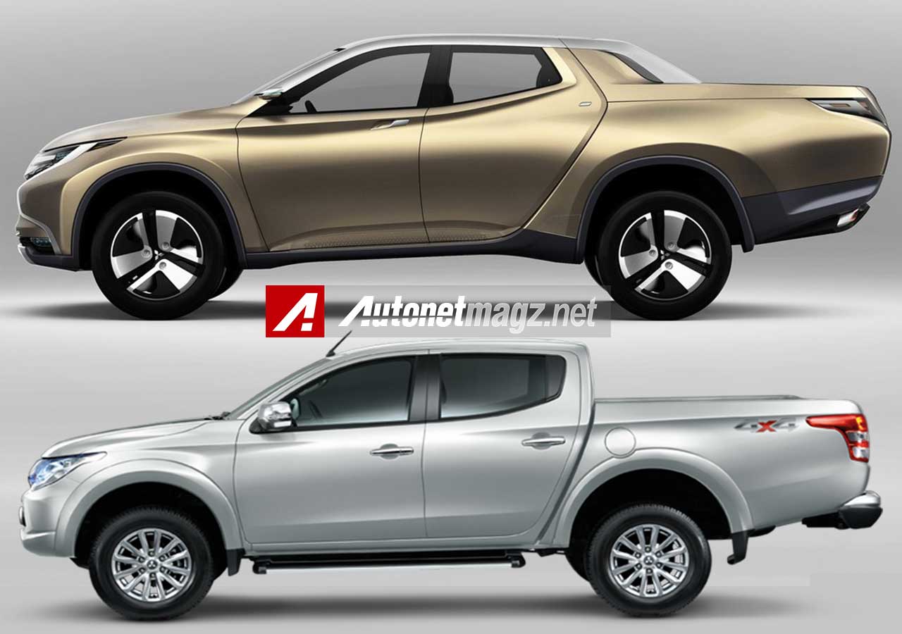 Mitsubishi, Perbandingan-Strada-Triton-Baru: Konsep vs Realita : Mitsubishi Strada Triton vs Mitsubishi GR-HEV Concept