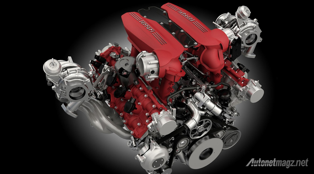 Berita, Mesin-Ferrari-488-GTB-Twin-Turbo: Ferrari 488 GTB Kombinasikan Gaya Mesin F40 dan Rupa 458 Italia