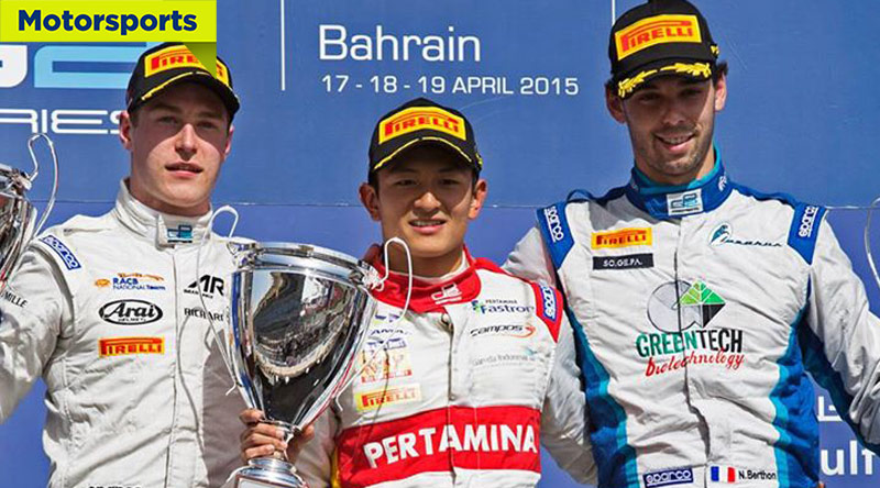 Berita, rio-haryanto-juara-gp2-bahrain: Indonesia Juara : Rio Haryanto Finish Posisi Pertama GP2 Bahrain!