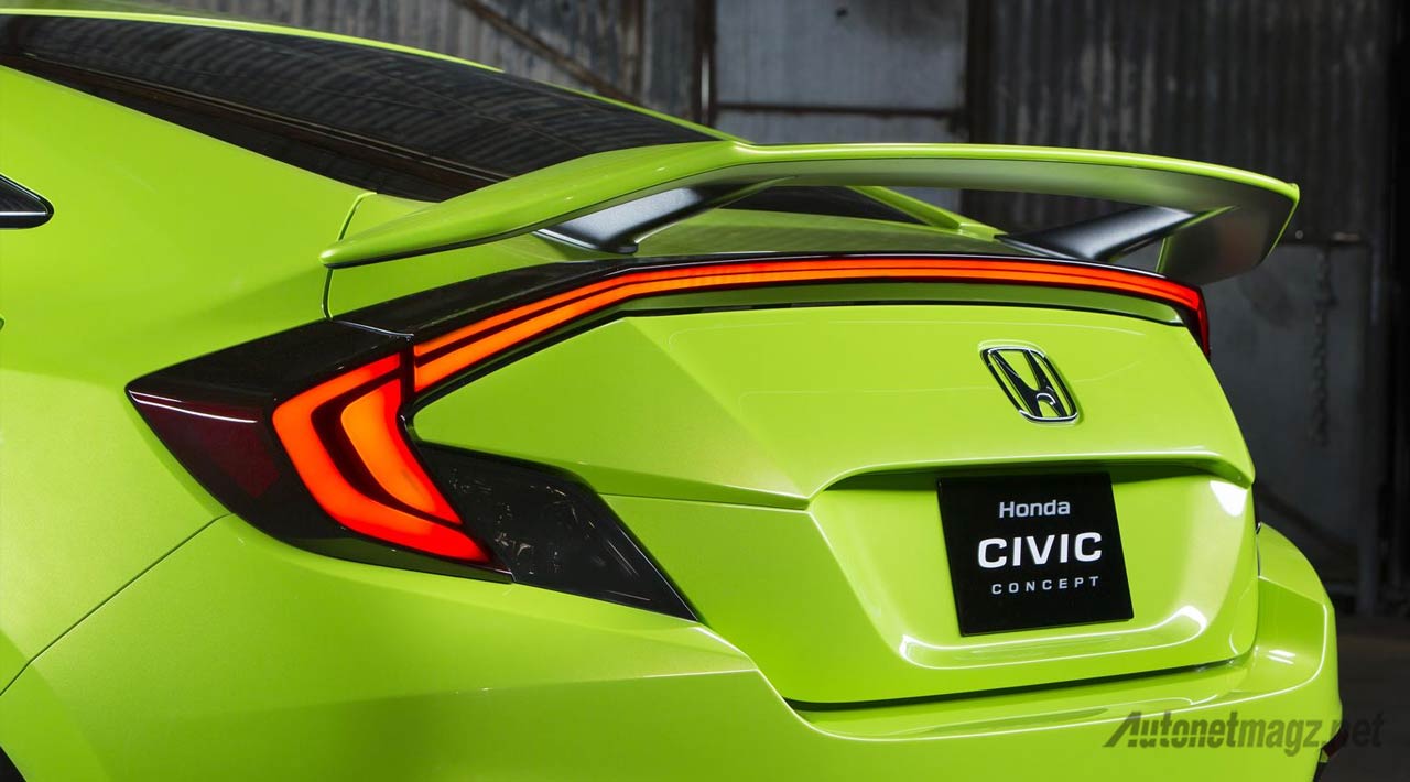 Berita, spoiler-honda-civic-concept: Honda Tampilkan Bentuk Konsep Civic Generasi Terbaru Bertransmisi CVT