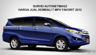 Mari Survei Harga Jual Kembali 7 MPV Populer Tahun 2012 Mari Survei Harga Jual Kembali 7 MPV Populer Tahun 2012