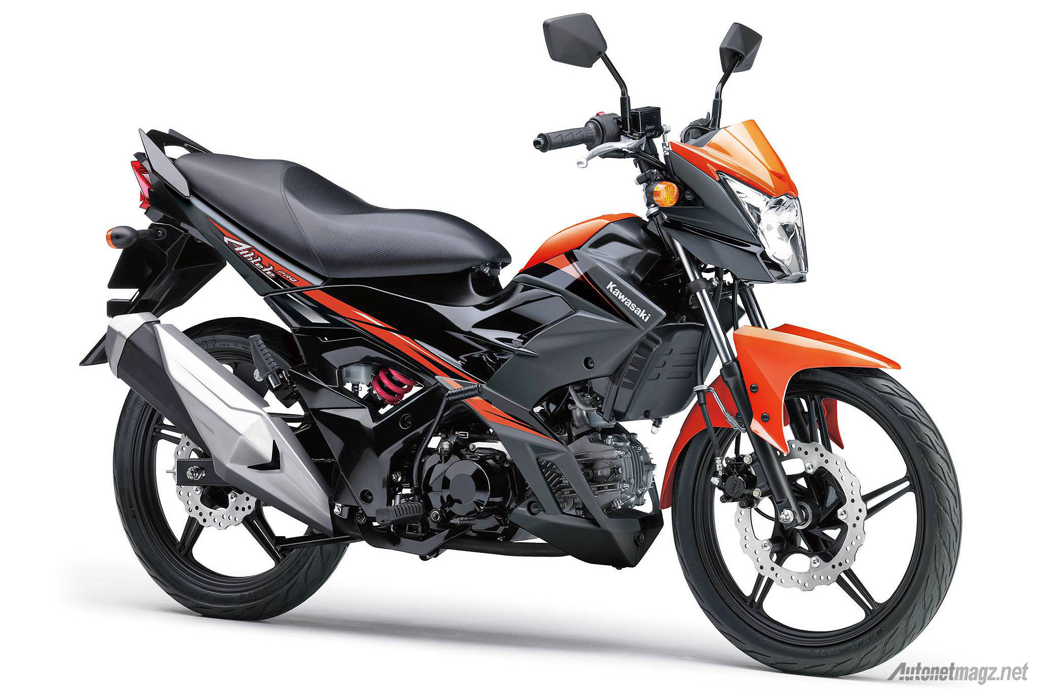 Motor Baru, Kawasaki Athlete Pro versi terbaru 2015 warna orange hitam: Kawasaki Athlete Pro Dirilis, Model Lebih Kekar dan Kopling Manual