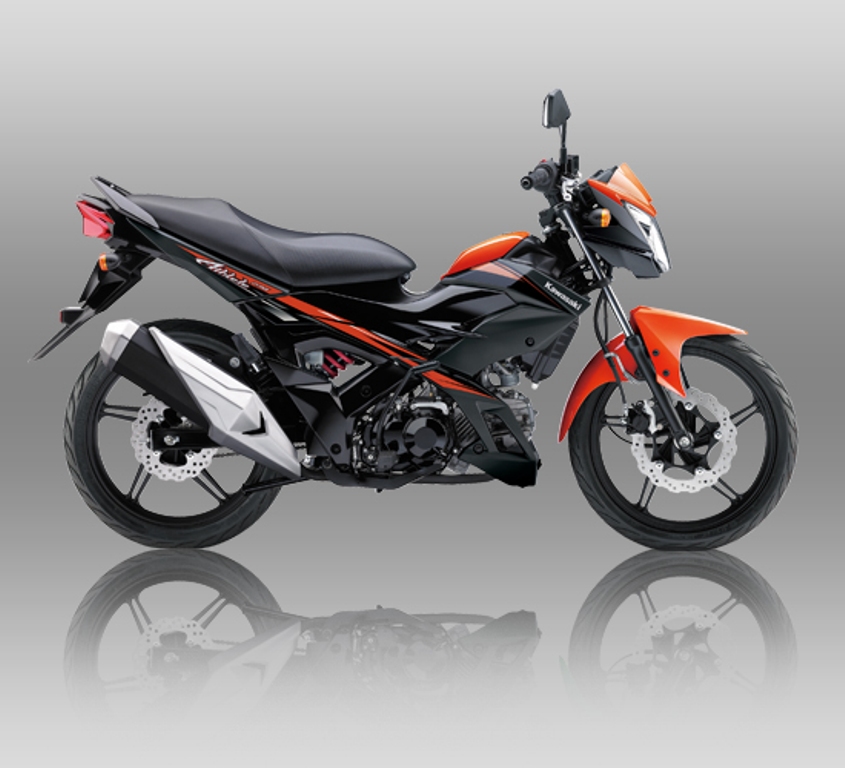 Motor Baru, kawasaki athlete pro samping oranye: Kawasaki Athlete Pro Dirilis, Model Lebih Kekar dan Kopling Manual