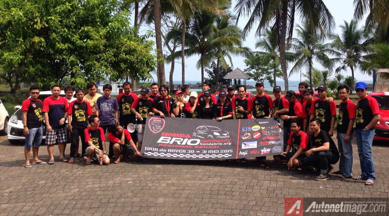 Berita, Honda-brio-community-foto-bersama: Honda Brio Community Lakukan Touring Beramai-Ramai ke Anyer