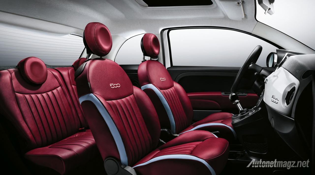 Berita, kabin-fiat-500-merah-biru: Fiat New 500 Facelift Diklaim Punya Hingga 1.800 Perubahan Dibanding Versi Lamanya