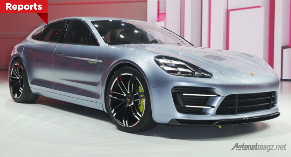 Berita, tampilan-Porsche-Panamera-Sport-Turismo-electric-vehicle-depan: Porsche Bakal Menerjunkan Panamera Junior EV Ke Frankfurt Motor Show 2015