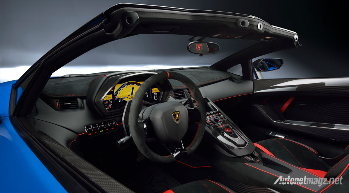 Berita, lamborghini-aventador-superveloce-roadster-interior: Kesempatan Kedua Dari Lamborghini, Aventador SV Roadster Diluncurkan dan Siap Dimiliki