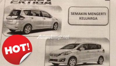 Muncul Juga Spesifikasi New Suzuki Ertiga Facelift 2015, Lah Tenaganya Kok Turun?