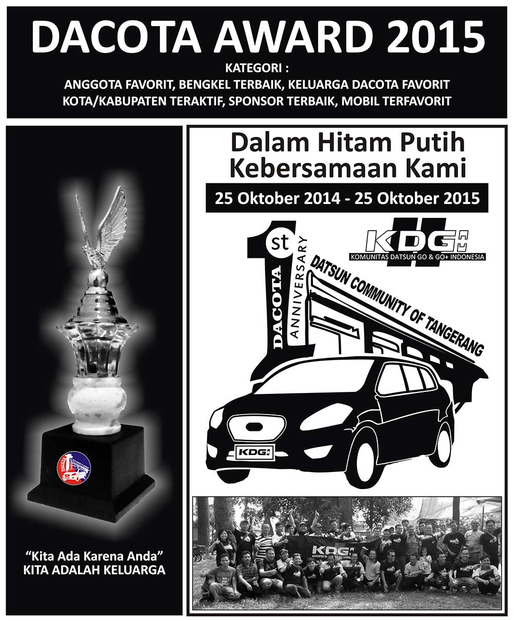 Datsun, Datsun GO GO+ Community Tangerang Dacota HUT 1 Award: Berbagai Kegiatan Positif Iringi 1 Tahun Usia Komunitas Datsun GO dan GO+ Tangerang