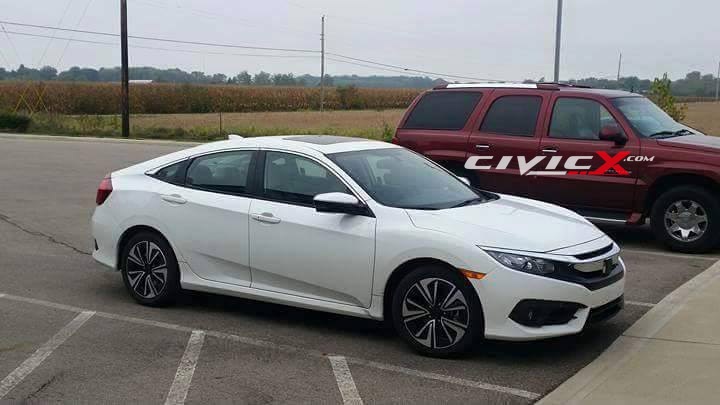 Honda, honda-civic-2016-white-front: Ini Dia Tampilan New Honda Civic 2016 Saat Dilepas Ke Jalanan