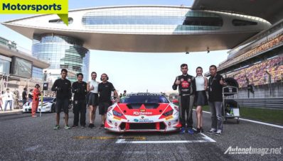 Bendera Merah Putih Berkibar di Balapan Lamborghini Blancpain Super Trofeo Shanghai Bendera Merah Putih Berkibar di Balapan Lamborghini Blancpain Super Trofeo Shanghai