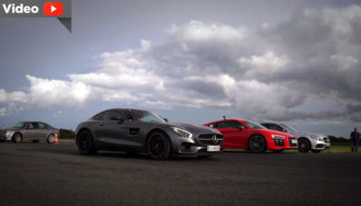 Audi R8 V10 Plus Tantang Duet Mercedes Benz AMG Dalam Drag Race, Siapa Pemenangnya? Audi R8 V10 Plus Tantang Duet Mercedes Benz AMG Dalam Drag Race, Siapa Pemenangnya?