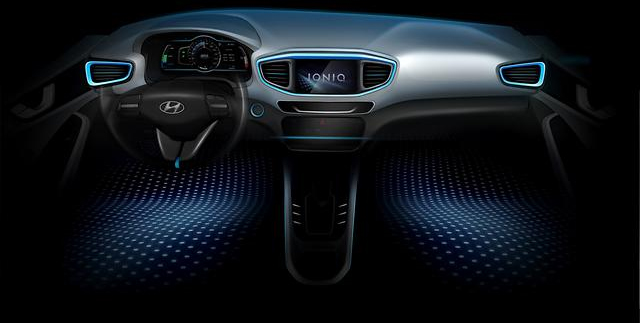 Berita, hyundai ioniq sketsa interior: Teaser Hyundai IONIQ Disebarluaskan : Tawarkan Varian Hybrid, Plug in-Hybrid dan Elektrik