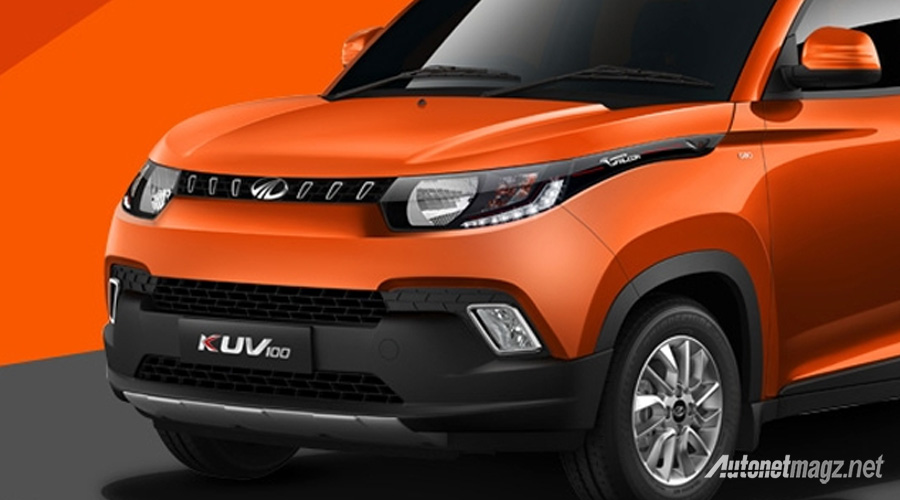 Berita, mahindra kuv100 depan: Simaklah Mahindra KUV100, Mobil India Boleh Juga Gayanya!