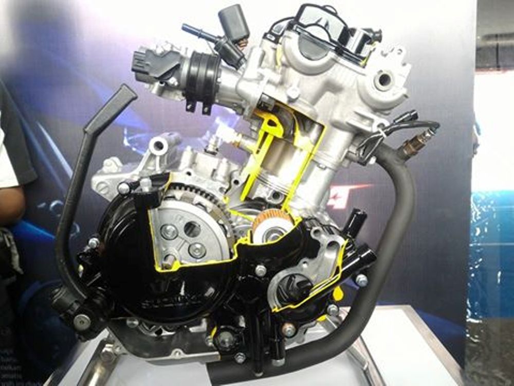 Motor Baru, suzuki-satria-f150-injeksi-mesin: Suzuki Satria F150 Injeksi Meluncur, Tenaga Mencapai 18,2HP!